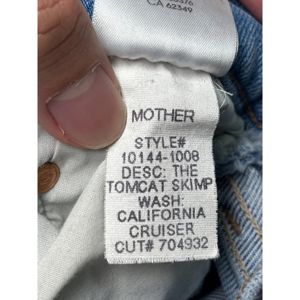 MOTHER The Tomcat Skimp California Cruiser High Rise Straight‎ Womens 27X28 USA